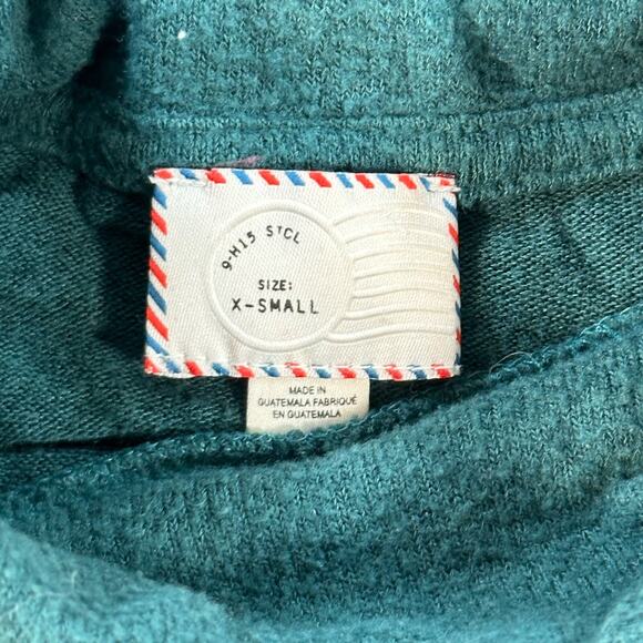 Anthropologie Postmark Oversized Turtleneck Sweater Size X-Small Green - Picture 2 of 8